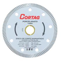 Kit 10 Disco Corte Porcelanato Diamantado Turbo 110mm Cortag