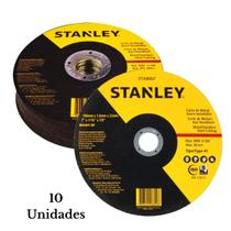 Kit 10 Disco De Corte Aço Inox Fino 7 Polegadas Stanley Ferro Metal Abrasivo EsmerilhadeiraSTA8067