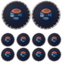 Kit 10 Disco De Corte Diamantado Segmentado 35cm Asfalto RCI Kit 10 Disco De Corte Diamantado Segmentado 35cm Asfalto RCI
