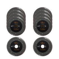 Kit 10 Disco de Corte Diamantado Turbo para Concreto, Alvenaria, Cerâmica e Granito 110mm - 10 Uni.