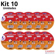 Kit 10 Disco de Corte Inox 7 x 1/16 x 7/8" Prix