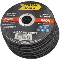 Kit 10 Disco De Corte Para Inox 115 X 1,0 X 22,23mm
