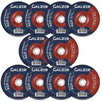 Kit 10 Disco De desbaste para Aço 7" 180 x 6.0 x 22,23mm - Galzer
