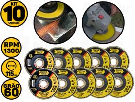Kit 10 Disco De Desbaste Tipo Flap 4-1/2" 115mm Fertak Kit 10 Disco De Desbaste Tipo Flap 4-1/2" 115mm Fertak