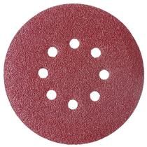 Kit 10 Disco de lixa com pluma vermelho ferro 150mm Grão 40 Starfer