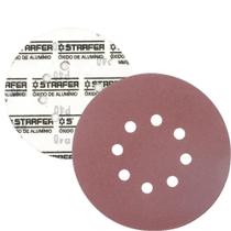 Kit 10 Disco de Lixa Fecho Aderente Vermelho Pluma 8 Furos 180mm Grão 180 - Starfer Kit 10 Disco de Lixa Fecho Aderente Vermelho Pluma 8 Furos 180mm Grão 180 - Starfer