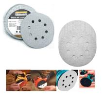Kit 10 Disco de Lixa Pluma Branco 150mm Grão 100 Kit 10 Disco de Lixa Pluma Branco 150mm Grão 100