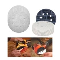 Kit 10 Disco de Lixa Pluma Branco 150mm Grão 220