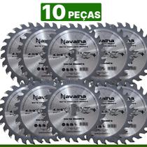 Kit 10 Disco De Serra Circular Para Madeira 4.3/8" 110Mm Lâmina Circular 24 Dentes