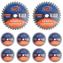 Kit 10 Disco De Serra Circular Vídea 180 X20mm 36 Dentes RCI Kit 10 Disco De Serra Circular Vídea 180 X20mm 36 Dentes RCI