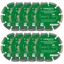 Kit 10 Disco Diamantado Segmentado 4.3/8 Pol (110mm) MDS Menegotti Kit 10 Disco Diamantado Segmentado 4.3/8 Pol (110mm) MDS Menegotti