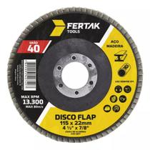 Kit 10 Disco Flap Cônico 4.1/2 115mm Grão 40