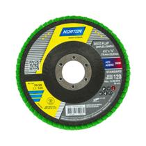 Kit 10 Disco Flap Grão 120 115mm Standard R244 Norton Para Desbaste E Remoção Kit 10 Disco Flap Grão 120 115mm Standard R244 Norton Para Desbaste E Remoção