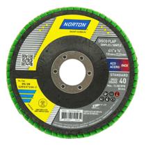 Kit 10 Disco Flap Norton Grão 40 4.1/2 115mm Standard R244