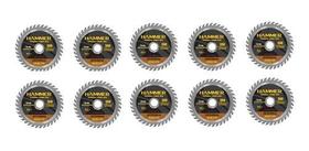 Kit 10 disco lâmina serra circular widea 4.3/8 madeira hammer