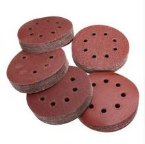 Kit 10 Disco Lixa para madeira metal massa e similares 125mm 8 Furos lixa roto orbital Kit 10 Disco Lixa para madeira metal massa e similares 125mm 8 Furos lixa roto orbital