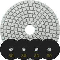 Kit 10 Disco Lixa Polimento Úmido Mármore 10 Cm Grão 30