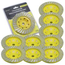 Kit 10 Disco Rebolo Diamantado Turbo Desbaste 115mm - M14