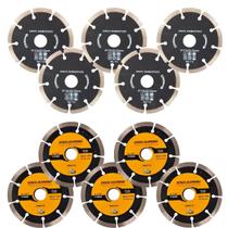 Kit 10 Disco Serra Circular Lâmina 115mm Mármore Concreto