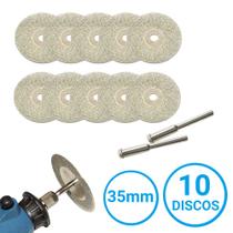 Kit 10 Disco Serra Diamantada 35 Mm Para Acessórios Micro Retifica Kit 10 Disco Serra Diamantada 35 Mm Para Acessórios Micro Retifica
