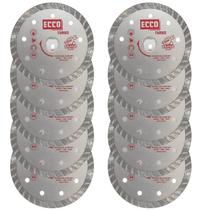 Kit 10 Discos De Corte Diamantado Turbo 110Mmx20Mm Anel 16Mm Kit 10 Discos De Corte Diamantado Turbo 110Mmx20Mm Anel 16Mm