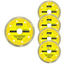 Kit 10 Discos De Corte Diamantado Ultrafino Turbo Contínuo 110mm x 20mm