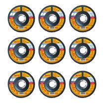Kit 10 discos de flap starrett em fibra de vidro cônico Kit 10 discos de flap starrett em fibra de vidro cônico