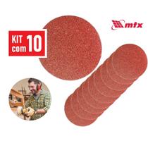 KIT 10 DISCOS DE LIXA COM tiras autocolantes 115MM GRAO 80 MTX KIT 10 DISCOS DE LIXA COM tiras autocolantes 115MM GRAO 80 MTX