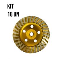 Kit 10 Discos Diamantado Desbaste Turbo 4.1/2" X Rosca M14 - Thunder Tools Kit 10 Discos Diamantado Desbaste Turbo 4.1/2" X Rosca M14 - Thunder Tools