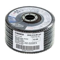 Kit 10 Discos Flap 115mm para Metal GR120 Bosch