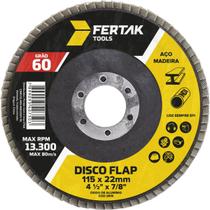 Kit 10 Discos Flap 4.1/2" 115mm Abas Flexível Revestidas Grãos Fertak Kit 10 Discos Flap 4.1/2" 115mm Abas Flexível Revestidas Grãos Fertak