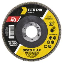 Kit 10 Discos Flap 4.1/2" 115mm Grãos Polimento Acabamento Uniforme Fertak