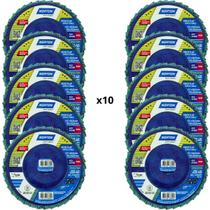 kit 10 Discos Flap Norton grão 40 R822 Evolution 4.1/2 115mm