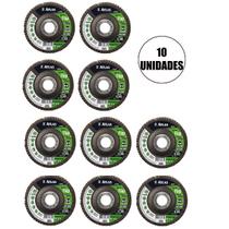 Kit 10 Discos Lixa FLAP Oxido de Aluminio 115MM ATLAS Removedor Tinta