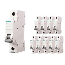 Kit 10 Disjuntor Interruptor Unipolar 1P Curva B 25A Siemens