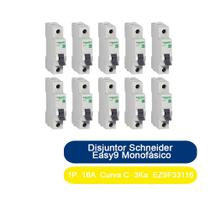 Kit 10 Disjuntor Schneider Easy9 Monofásico 1P 16A Curva C 3Ka EZ9F33116