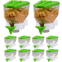 Kit 10 Dispenser de Parede Porta Alimentos Mantimentos Cereais Grãos Armazenamento 1,4 Litros - COBRIREL