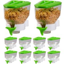 Kit 10 Dispenser de Parede Porta Alimentos Mantimentos Cereais Grãos Armazenamento 1,4 Litros