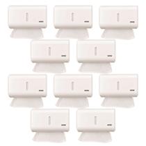 Kit 10 Dispenser Papel Toalheiro Urban Compacto Branco Premisse