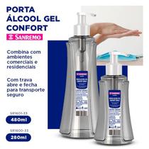 Kit 10 Dispenser Porta Álcool Gel Detergente Sabonete 280ml Organizador Plástico - Sanremo