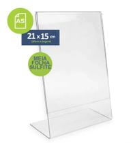 Kit 10 Display Acrilico L Tamanho 10x15cm A6 Cardápio Mesa