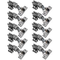 Kit 10 Dobradiça 35Mm Reta Pistão Amortecedor Calço Slide On