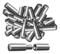 Kit 10 Dobradiça Gonzo Porta Portão Aço Polido 1/2 Reforçado