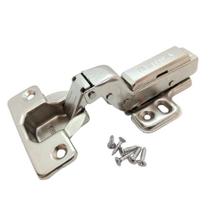 Kit 10 Dobradiça Super Curva Inox Amortecedor Click Móveis Kit 10 Dobradiça Super Curva Inox Amortecedor Click Móveis