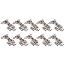 Kit 10 Dobradiças 105º Curva TN Calço Click e Amortecedor