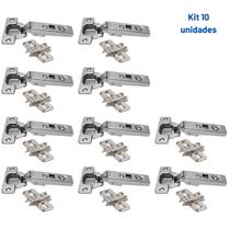 Kit 10 Dobradiças Clip 107 Sem Mola Baixa 74S1550CB Blum