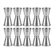 Kit 10 Dosador Duplo Bebidas Inox Profissional Drinks 25/50ml Kit 10 Dosador Duplo Bebidas Inox Profissional Drinks 25/50ml