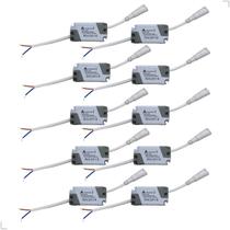 Kit 10 Driver LED 8~18W 180mA Para Luminária Plafon Bivolt