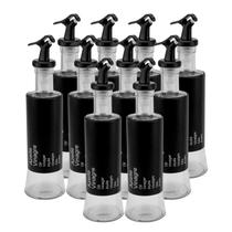 Kit 10 eiteiro Vinagreiro Recipiente Em Vidro E Inox Preto