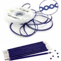 Kit 10 elastic bengala azul marinho + 1 corrente azul marinho médio 1,5m